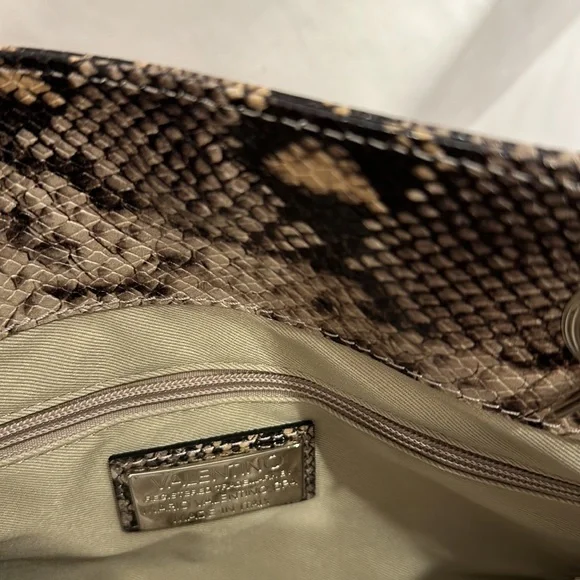 NWT Mario Valentino snake print leather shoulder bag - Picture 7 of 14
